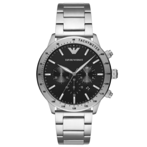 שעון כסף בשילוב שחור Emporio Armani